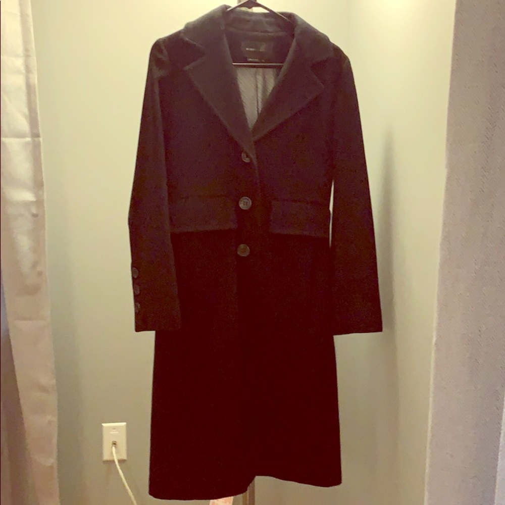 BCBG Max Azria black wool coat